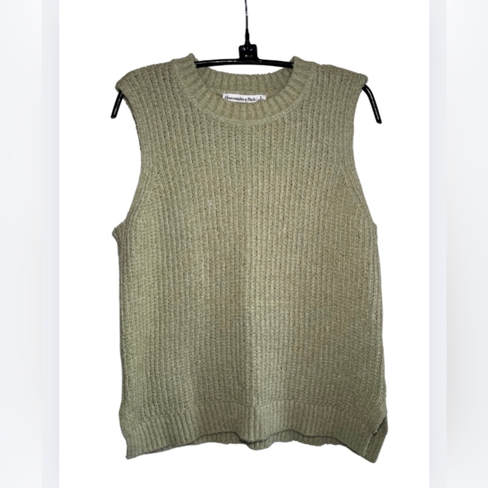 Abercrombie & Fitch Olive Sleeveless Sweater